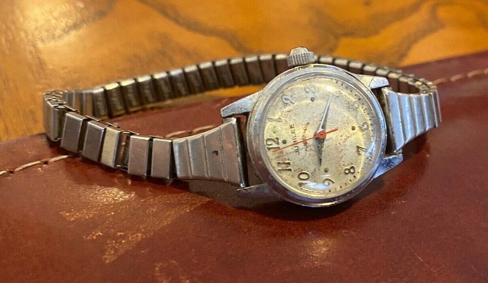 VTG 22mm Women's Jubilee Watch, Hand Wound, 17 Jewels, Parts/Repair